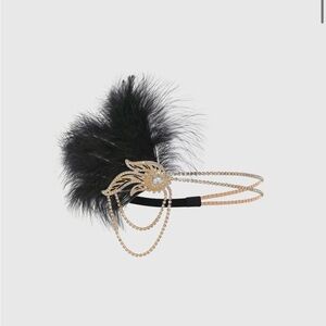 BABEYOND **NEW**Gorgeous Feather Rhinestone Headband